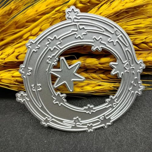 Stanzschablonen, 8 x 7,8 cm, Künstler, Metall, Schablonen, Blumenkranz, Stanzformen, Scrapbooking, Kartenherstellung, Album, Prägung, Basteln