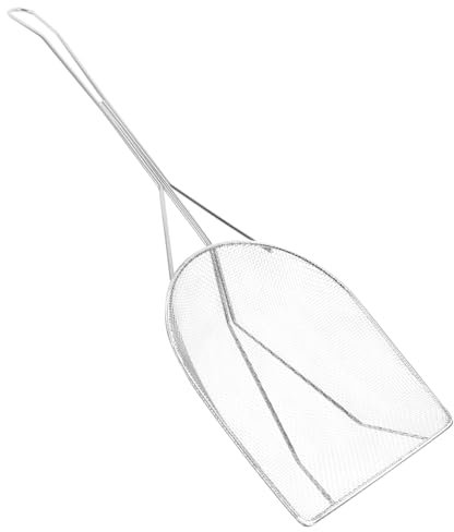 Cabilock Espátula Colador Cocina De Acero Inoxidable Cazoleta Cuadrada Para Filtrar Grasa y Residuos Frituras Herramienta Ergonómica Para Cocina Colador Grueso Para Aceite