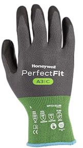 Honeywell New Perfect Fit 3.0 NPF23-0118N Cut Resistant Gloves A3/C with Grey Liner with Black Coating, Antistatic, Touchscreen, Washable, Food Certified, Size 7S, NPF23-0118N-7 (BAG with 10 Pairs)