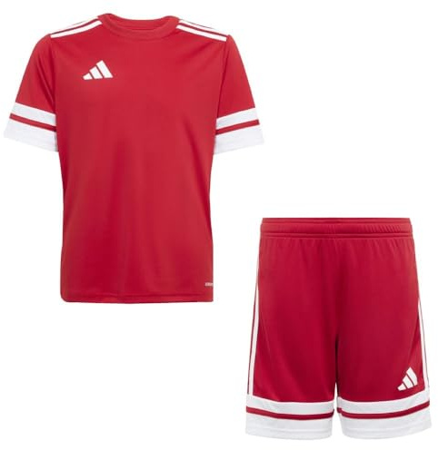 Addias Trikotsatz Kinder rot weiß Squadra 25 Gr/128 - Sportbekleidung Set