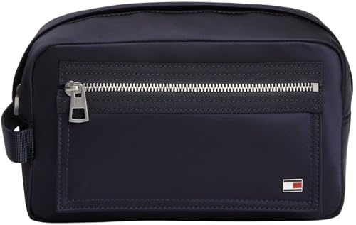 Tommy Hilfiger Herren Kulturbeutel Travel mit Außenfach, Blau (Space Blue), Einheitsgröße