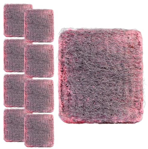 Estropajo de Lana de Acero con Jabón,10 Piezas Almohadillas Metálicas De Fibra - Esponjas Limpiadoras para Utensilios De Cocina, Lavado De Vajillas Y Limpieza De Sartenes Y Hornos