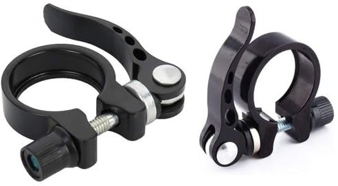 XinYangMao 2 Stück Fahrrad-Sattelklemme 31,8 mm mit Schnellspanner | Für Sattelstützen 27,2/28,6 mm | Universelle Sattelstützenklemme | Schnellverstellung