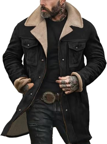Lederjacke Kapuze Biker Blend Elegant Men Winter Jacket Collegejacke Kurz Baseball Herren Jacke Lammfelljacke Jacket Arbeits Kapuze Wildlederjacke Herren Schwarz XXL