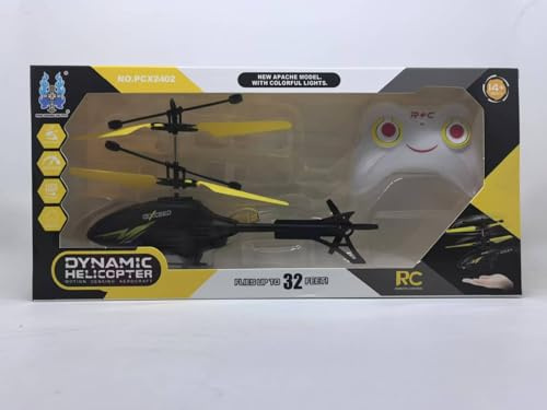 HATFRYF Remote Control Helicopter for Kids, RC Helicopter Toy, 2.4GHz Radio Controlled Aircraft Indoor Toy with 2 Channel and Gyro LED Light, One-Key Take-Off, Gift for Boys Beginner