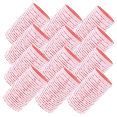 Beavorty 12pièces Lot de Bigoudis Auto-adhésifs Portables pour Cheveux Bouclés et Franges pour Femmes et Filles