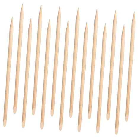 ABOOFAN 100stücke Nagelstäbchen aus Holz für Nagelhautreinigung Nagelhautentferner und Nagelhautschieber Manikürezubehör zum Zurückschieben und Reinigen der Nägel