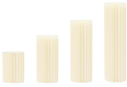 TCICOP Hochzeit Karton Blumensäule Vasen Dekosäule 4-Teiliges Set 30x40cm Tragfähigkeit 30 kg Blumenständer für Hochzeiten Blumensäule Weiß, Geeignet für Hochzeiten und Hochzeitsbankette