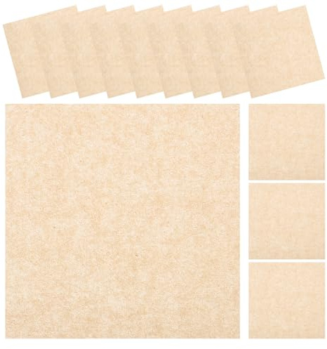 SEWACC Papier Sulfurisé Carré 10x10 Cm 100 Feuilles pour Galettes de Hamburger, Papier D'emballage Alimentaire Antiadhésif et Résistant à L'huile, pour Sandwichs, Cuisson au Four
