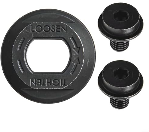 Outer Clamp Flange Washer and Blade Bolt Set for DCS391, DCS367, DCS565 Circular Saws – Alloy Steel, Black, 3-Piece Replacement Kit