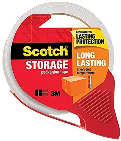 Scotch Langlebig beweglichen und Speicherung Verpackung Klebeband Mit Spender 1 Roll durchsichtig
