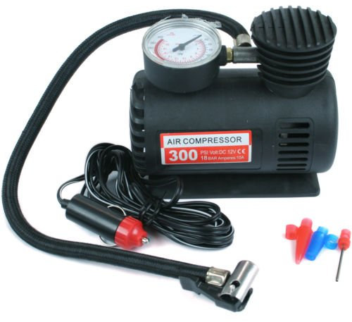 ChoicefullBargain 2X 12V COMPACT AIR COMPRESSOR PUMP BIKE CAR VAN TYRE INFLATOR BICYCLE BALL