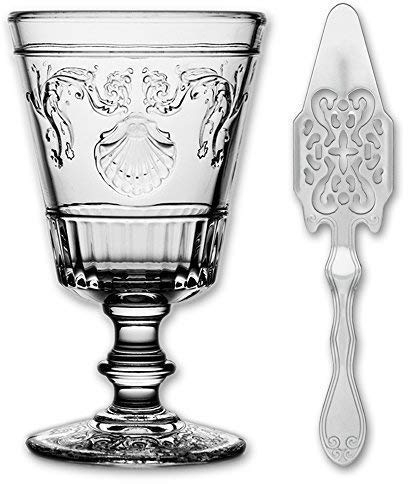 1x La Rochere Absinth Glas Versailles 400ml + 1x Absinth Löffel Antique
