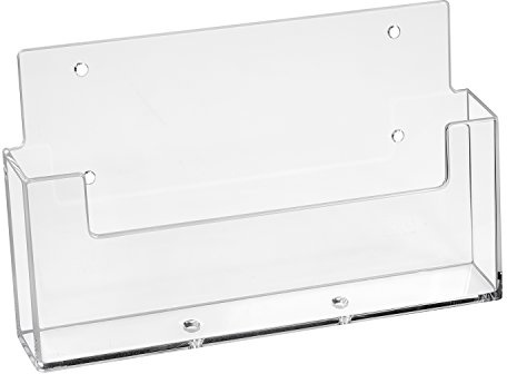 unbekannt Prospekthalter Wand Din A5 Querformat/Flyerhalter, transparent | Zur Verschraubung an einer Wand, Durchsichtiger Kunsstoff einfache Montage