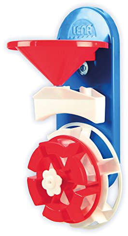 Lena 65471 - Wasserspaß Wasserrad, Badespielzeug aus Kunststoff, Spielset mit Wassermühle mit Trichter und 2 Wasserrädern, Wasserspielzeug Set für Kleinkinder ab 1 Jahr, Badewannenspielzeug