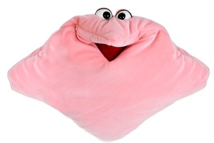 Living Puppets Handpuppe Wunschtraumkuschelmuschelkissen in der Farbe Pink aus Stoff, 40 x 40cm, W237
