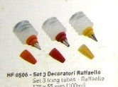Tortenspritze - zum Garnieren - 3-teiliges Set - Kunststoff - 12 cm x 5,5 cm