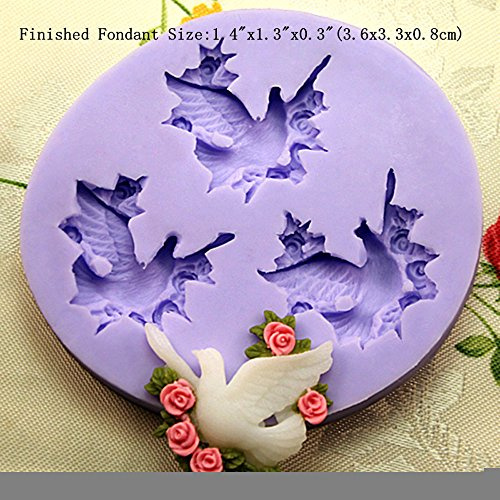 LC Silikonform Taube X200 für Fondant, Kuchen, Schokolade, Backen, Zuckerwaren oder Dekorieren