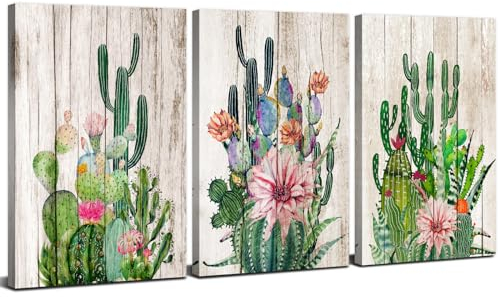 Kaktus-Dekor, Boho, Badezimmer, Südwesten, Wanddekoration für Wohnzimmer, mexikanische Bilder, grüne Pflanze, Leinwand, Kunst, Schlafzimmer, Küche, Heimdekoration, tropische Sukkulenten, botanische