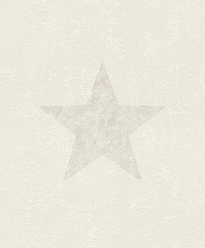 Rasch Tapeten Vliestapete (jugendlich) Creme Grau 10,05 m x 0,53 m Tapetenwechsel 809305