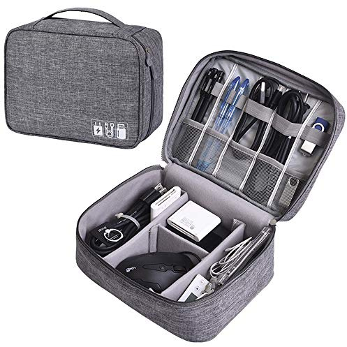 Kaxich Electronics Accessories Bag Travel Gadget Bags Cable Organizer Case | Portable Waterproof Universal for Adapters Memory Cards, USB Cables
