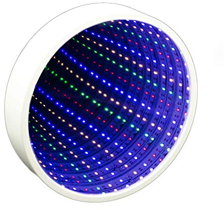 The Glowhouse Infinity Mirror Tunnel Lamp LED Lighting Sensory Party Décor Free Standing Battery Powered