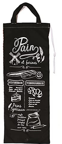 Sac à pain Bistrot noir/rouge