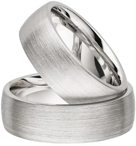 Kolibri Rings - Partnerringe Silber 925 Paarpreis Massiv 7 mm Breite Nickelfrei Freundschaftsringe Trauringe Eheringe 100% Made in Germany- Inkl. Gratis Etui + Gravur