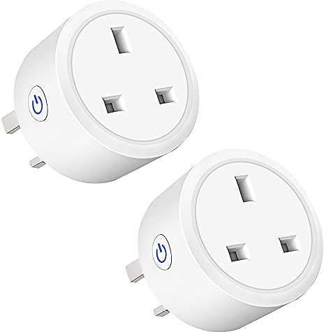 Smart Plug WiFi Socket Monitor Timing Function Tuya SmartLife APP Control Works with Amazon Alexa (Echo, Echo Dot), Google Home, IFTTT, Smart Socket, Remote Control 16A Power… Smart Plug (2PACK)