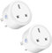 Smart Plug WiFi Socket Monitor Timing Function Tuya SmartLife APP Control Works with Amazon Alexa (Echo, Echo Dot), Google Home, IFTTT, Smart Socket, Remote Control 16A Power… Smart Plug (2PACK)