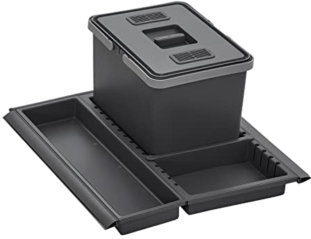 SOTECH Collecteur de déchets Draw 12L Poubelle avec couvercle Système de tri pour Tiroir de Largeur 50 cm