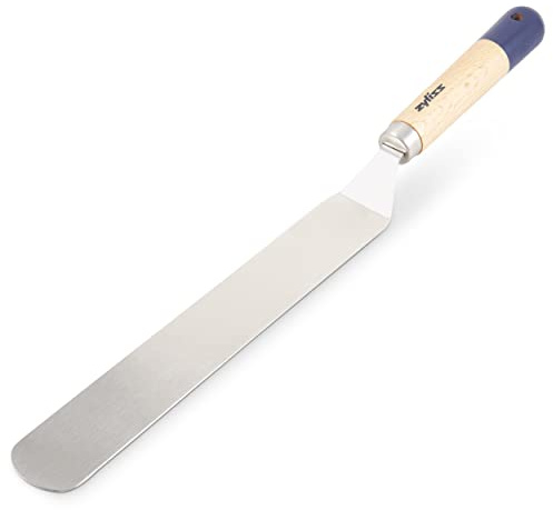 Zyliss E980211 Angled Palette Knife, 22.5cm/8.8in Blade, Spread Icing/Cake Mixtures/Decorating, Responsibly Sourced Wooden Handle