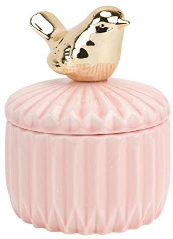 Alipis Boîte à Bijoux en Céramique Rose 1pc pour Mariage et Maison