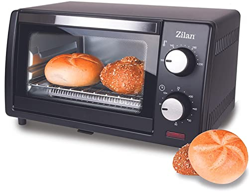 Mini Backofen 9 Liter | 60 min Timer | 800 Watt | 100°-230°C | Minibackofen | Backofen | Mini Oven | Camping Ofen | Kleiner Backofen | Kleiner Ofen