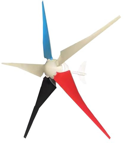 Turbina Eólica, Kit de Aerogenerador de 24v 600W, con Controlador, Turbina De Viento de Dirección de Ajuste Automático de 5 Palas for el Hogar, for Terraza, Marina, Autocaravana (Size : 24v-600w)