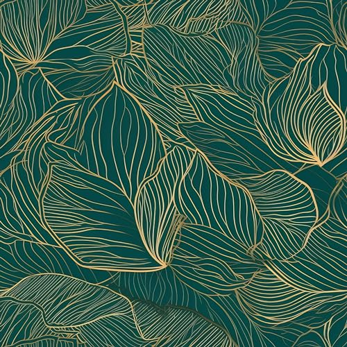 Papier Peint à Décoller et à Coller, 600 * 44.5cm Épaissir Feuille Verte Amovible et Imperméable, Autocollant en Vinyle Décoratif pour Salon, Chambre à Coucher, Salle de Bains