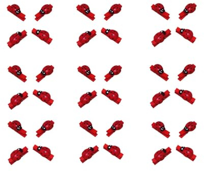 GUTEINTE Mini Mollette Naturale di Legno, Mini Clip con Coccinella per DIY, Decorazioni, Chiusura Sacchetti Foto Biglietti Scrapbooking Matrimonio Feste (24PZ X 35MM)