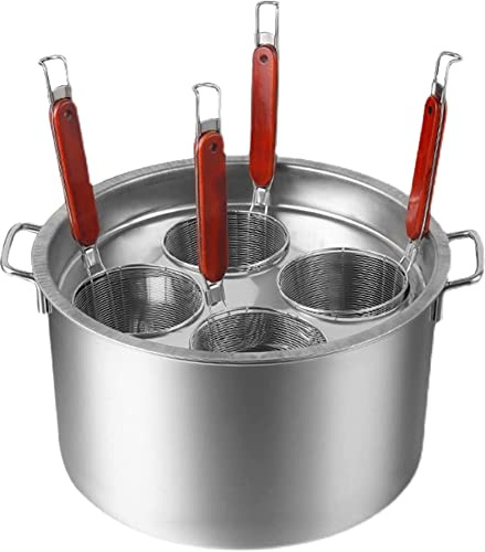 Set di Inserti per Cuocipasta in Acciaio Inossidabile, Pentola Commerciale con Pentola per La Pasta E Cestello per Cottura A Vapore con Filtro per Cucina Domestica, Ristorante, Pentole