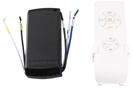 Sxhlseller Kit de Télécommande Universel pour Ventilateur de Plafond, Télécommande de Vitesse du Vent et de luminosité pour Ventilateur de Plafond, Télécommande Intelligente de Remplacement