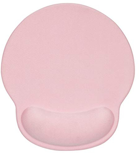 Mibbxea Tappetino per mouse ergonomico,con poggiapolsi,tappetino per mouse senza dolore con cuscino in gel,personale con sottobicchiere per computer,laptop,ufficio,scrivania (Rosa)