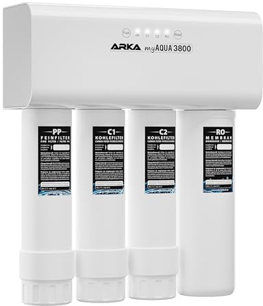 Umkehrosmoseanlage 3800 l/Tag – smartes Hochleistungssystem für Aquarium & Haushalt – entfernt bis zu 99% Schadstoffe, Salze & Bakterien – ARKA myAQUA 3800