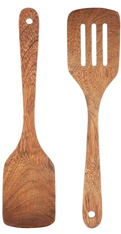 Febbya Spatola Cucina, Pezzi Paletta in Legno Set Utensili Pasticceria Resistenti al Calore Antiaderente per Pentole Ristorante