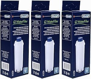 De Longhi Coffee Machine RIVELIA Filtro Ricambio Filtro Macchina Caffè, per Macchine da Caffè Automatiche RIVALIA SERIE EXAM PERFECTA, PRIMADONNA, MAGNIFICA, Pacchetto da 3 Filtri per l'Acqua