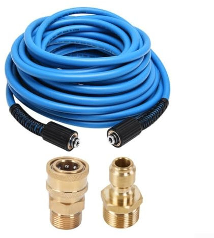 Honseadek Pressure Washer Extension Hose M22 Female Thread 3600 PSI Maximum Working Pressure Flexible Water Line, Pressure Cleaner Hose(Type C 15 meters)