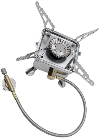 SUPVOX Réchaud de Camping Portable Mini Tuyau, Brûleur Gaz Extérieur, Cuisinière à Gaz Compacte, Usage Camping et Pique-niques, Cuisson en Plein Air, Équipement Randonnée