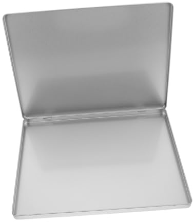 WOONEKY Caja de Almacenamiento de Archivos de Hierro Decorativa Organizador de Gran Capacidad para y Fotos con Tapa Portátil para Oficina y Hogar