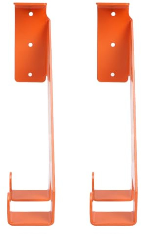 JTLB Kettensäge Wandmontage, Schwere Edelstahl Halter Orange, Hält Gas und Elektro Kettensägen, Schaufel, Gerade, Besen, mit Schrauben und Rohren für Betonwand, Unterlegscheiben, Holz