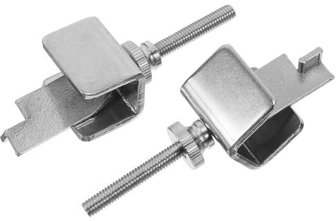 KOMBIUDA Cerradura Portátil Antirrobo de Acero Inoxidable para Puertas de Apartamento y Hotel 2 Piezas Dispositivo de Seguridad para Viajes y Habitaciones Bloqueo Estable y Compacto