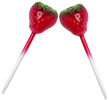 Gogogmee Lot de 2 Globes D’Arrosage Automatiques en Verre de Fraise Dispositifs D’Arrosage Goutte à Goutte pour Plantes D’Intérieur ’Extérieur Système Réutilisable pour Maintien