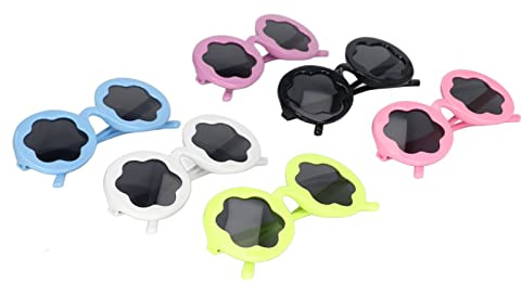 Xiuganpo 6 par Barnsolglasögon, Solglasögon med Rund Ram Söta Glasögon, Färgglada UV-skyddande Solglasögon med Utomhusdesign, Idealiska för Småbarn, Pojkar och Flickor Strandglasögon